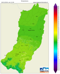 Mappa interpolata temp_val