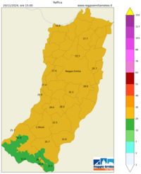 Mappa interpolata wind_gust