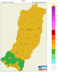 Mappa interpolata wind_gust