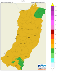 Mappa interpolata wind_gust