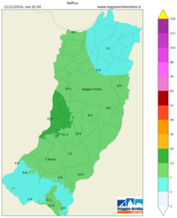 Mappa interpolata wind_gust