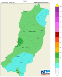 Mappa interpolata wind_gust