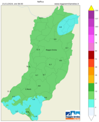 Mappa interpolata wind_gust