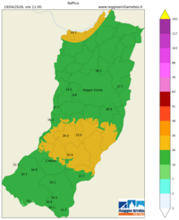 Mappa interpolata wind_gust