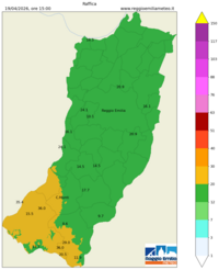 Mappa interpolata wind_gust