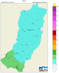 Mappa interpolata wind_gust