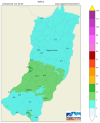 Mappa interpolata wind_gust