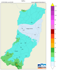 Mappa interpolata wind_gust