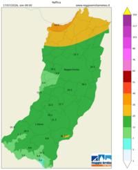 Mappa interpolata wind_gust