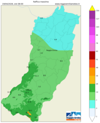 Mappa interpolata wind_gust_max