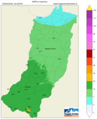 Mappa interpolata wind_gust_max