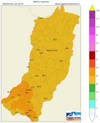 Mappa interpolata wind_gust_max