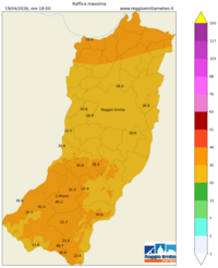 Mappa interpolata wind_gust_max