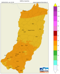 Mappa interpolata wind_gust_max
